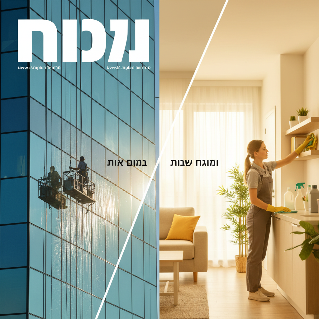 ניקוי חלונות או ניקוי דירות