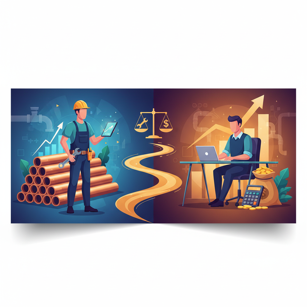 כמה אפשר להרוויח בתור אינסטלטור מתחיל שכיר מול עצמאי