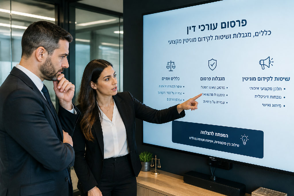פרסום עורכי דין: כללים, מגבלות ושיטות לקידום מוניטין מקצועי