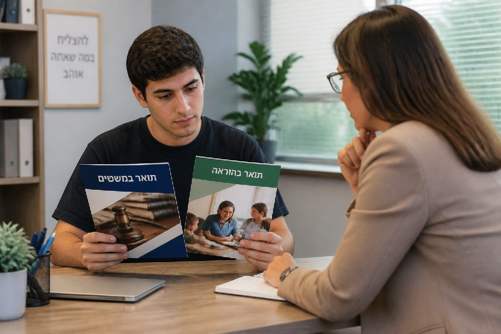 השוואה בין משפטים להוראה: לבחור מקצוע מתוך תשוקה
