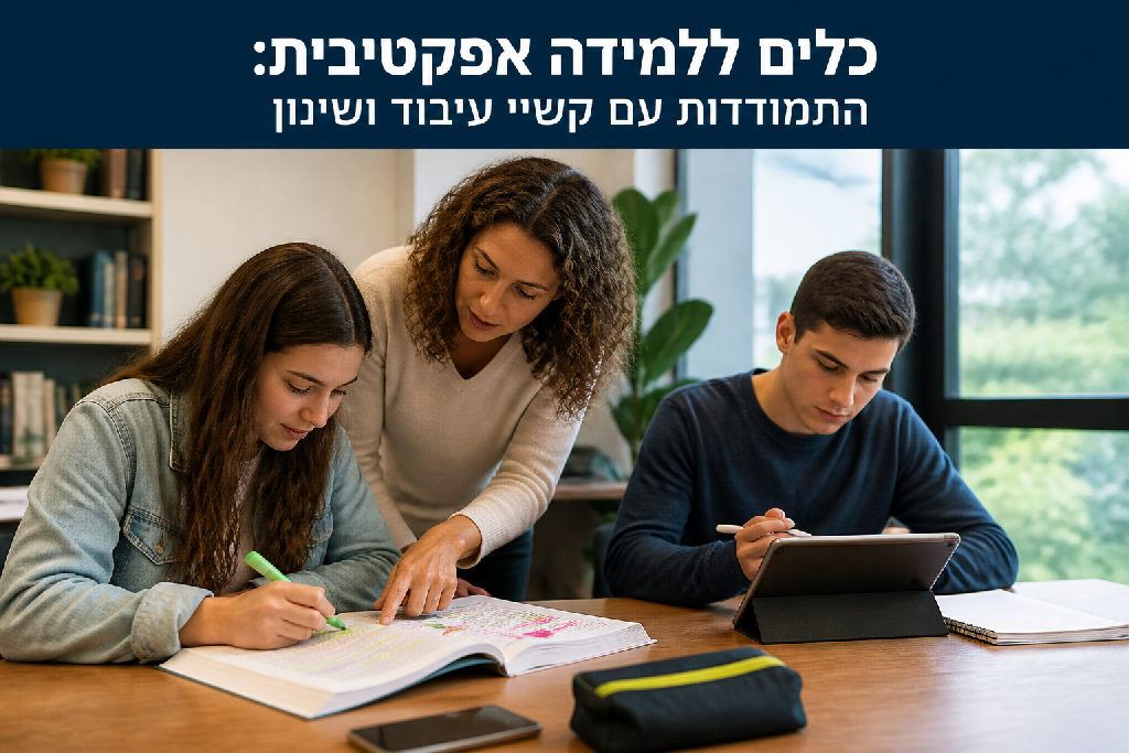 כלים ללמידה אפקטיבית: התמודדות עם קשיי עיבוד ושינון