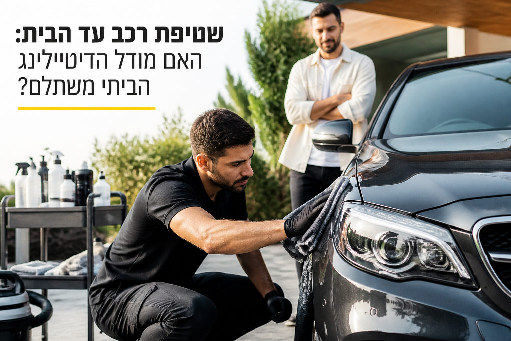 שטיפת רכב עד הבית: האם מודל הדיטיילינג הביתי משתלם?