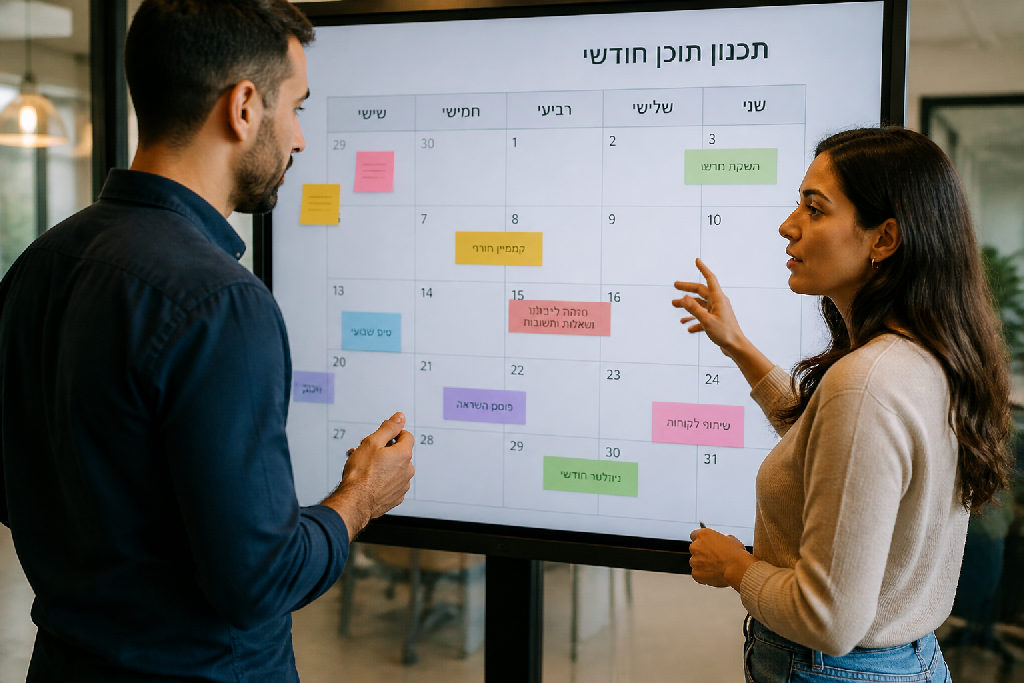 תכנון אסטרטגיית תוכן חודשית: התמקדות בתוכן שיווקי