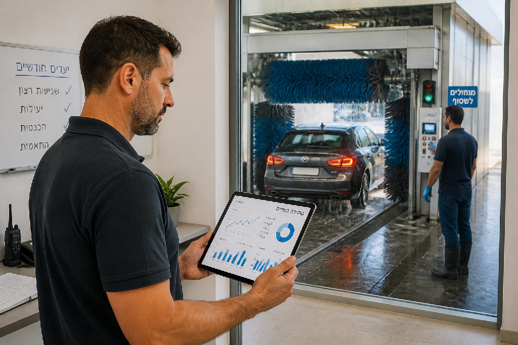 שטיפת רכב: ידנית או אוטומטית? מדריך לבחירת מודל עסקי