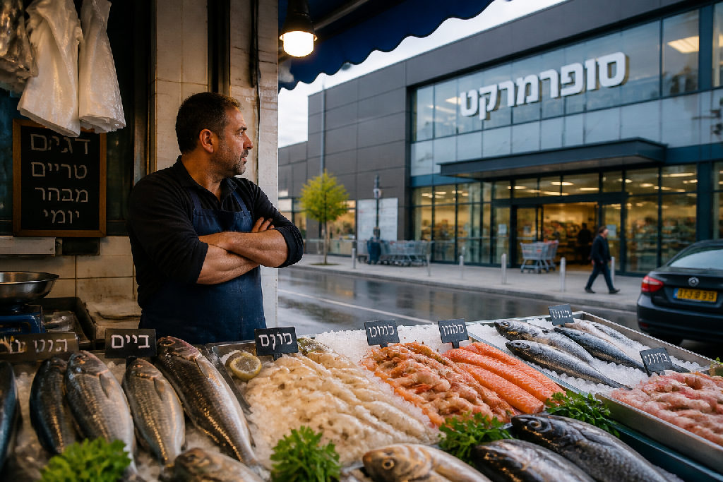 הסיכונים בפתיחת חנות דגים ליד סופרמרקט גדול: נישה מול תחרות
