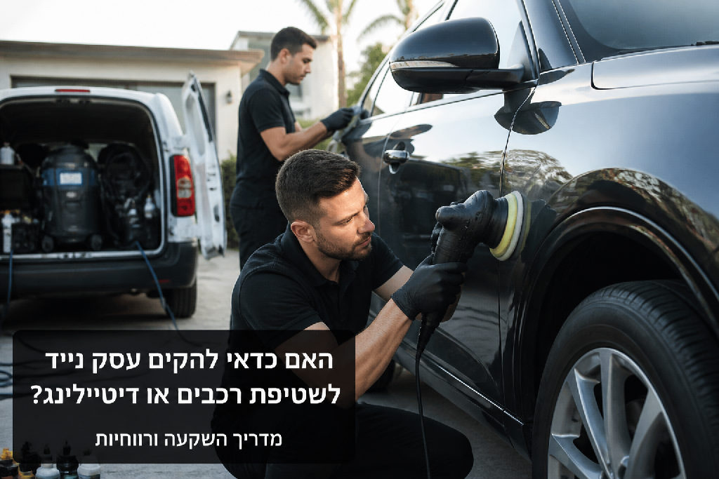 האם כדאי להקים עסק נייד לשטיפת רכבים או דיטיילינג? מדריך השקעה ורווחיות
