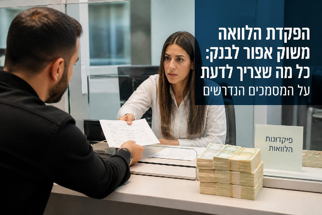 הפקדת הלוואה משוק אפור לבנק: כל מה שצריך לדעת על המסמכים הנדרשים