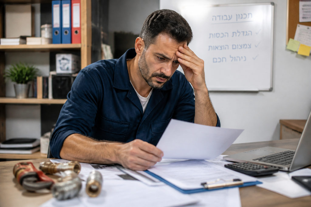 אינסטלטור במינוס? כך תרוויח יותר מהגדלת עבודה ולא תשלם מיסים לשווא