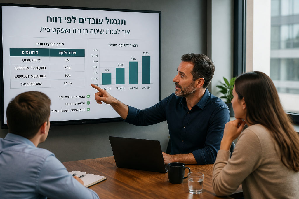 תגמול עובדים לפי רווח: איך לבנות שיטה ברורה ואפקטיבית