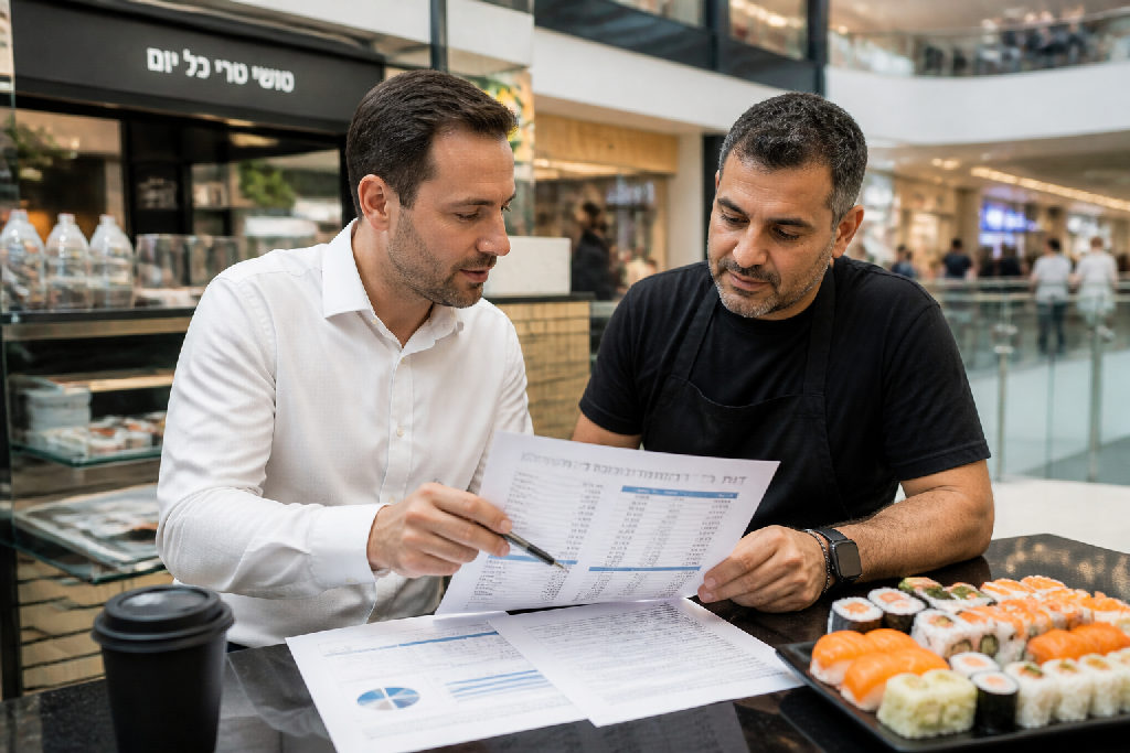 ניתוח דוח רווח והפסד של דוכן סושי בקניון: תובנות מעשיות