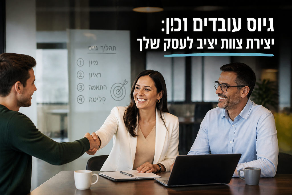 גיוס עובדים נכון: יצירת צוות יציב לעסק שלך