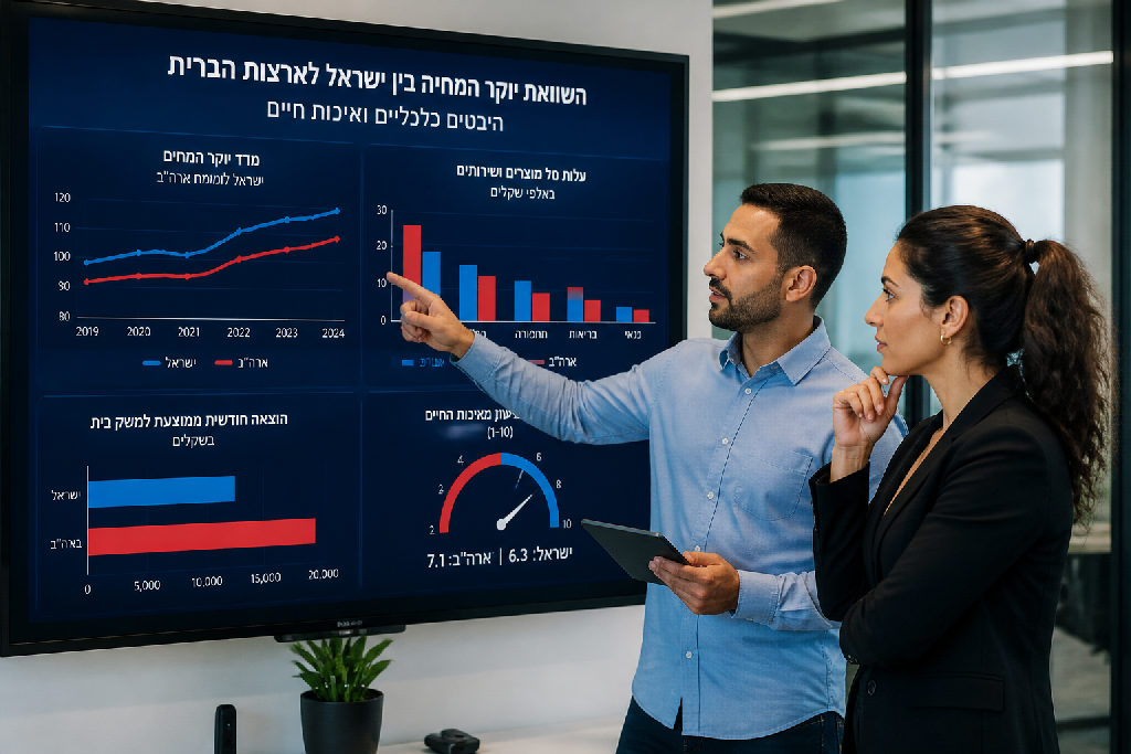 השוואת יוקר המחיה בין ישראל לארצות הברית: היבטים כלכליים ואיכות חיים
