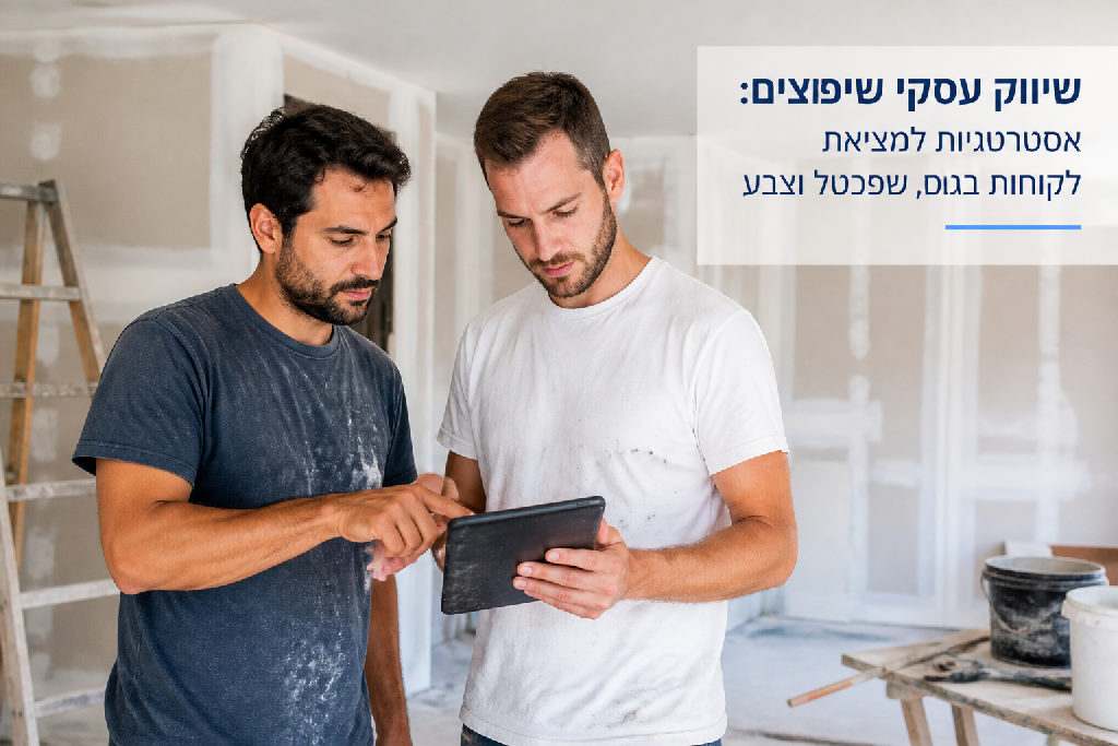 שיווק עסקי שיפוצים: אסטרטגיות למציאת לקוחות בגבס, שפכטל וצבע