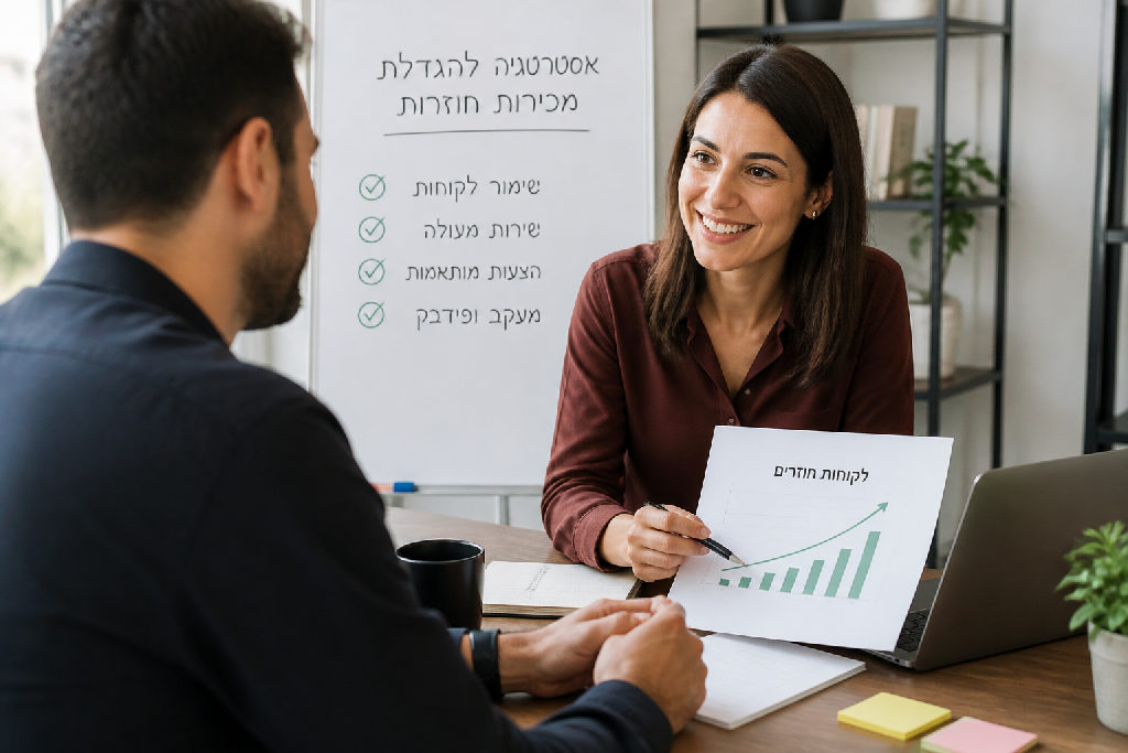 איך להגדיל מכירות חוזרות מלקוחות קיימים בעסק