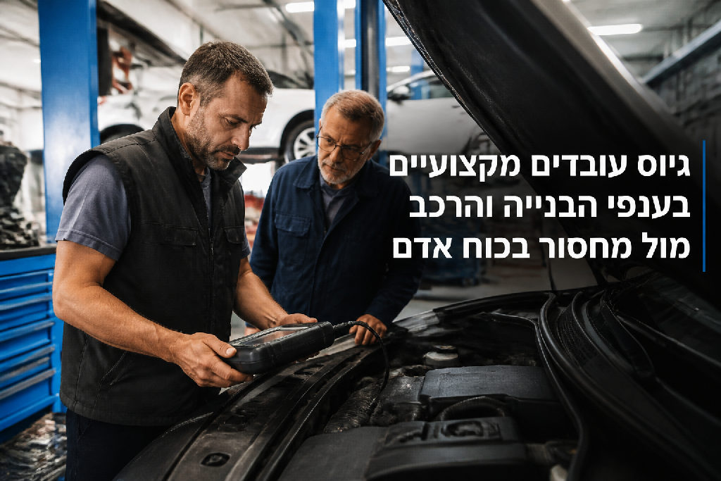 גיוס עובדים מקצועיים בענפי הבנייה והרכב מול מחסור בכוח אדם