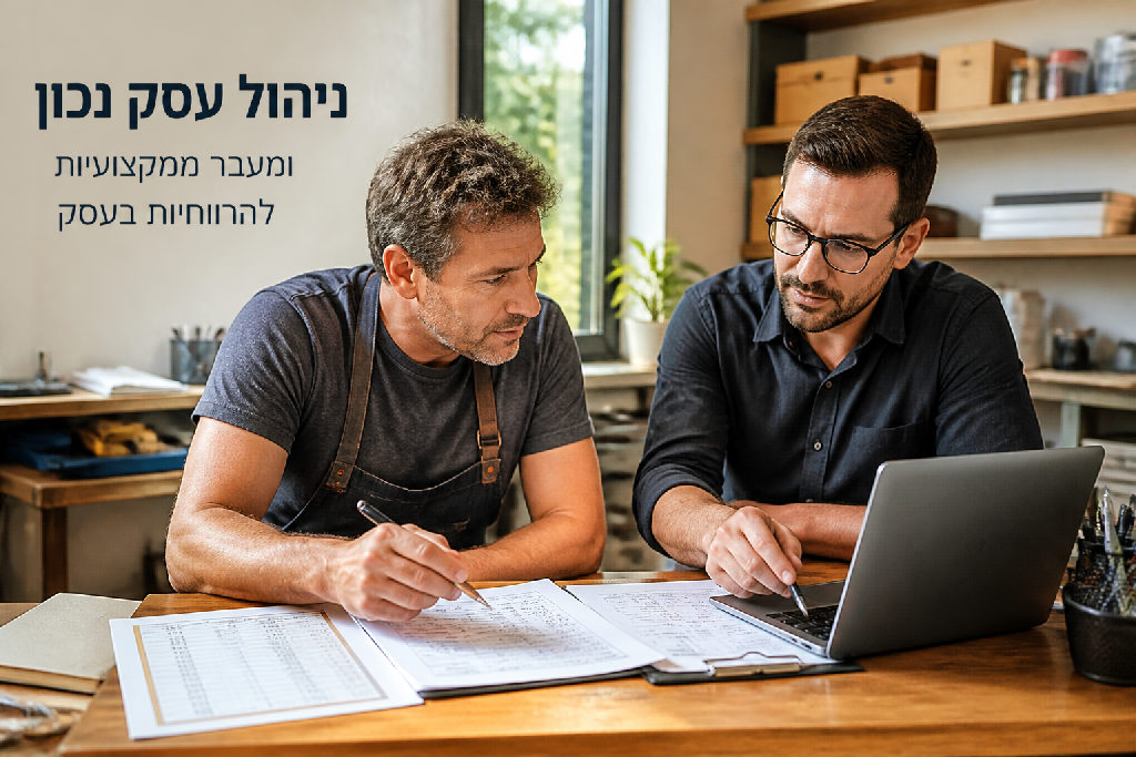 ניהול עסק נכון ומעבר ממקצועיות להרווחיות בעסק